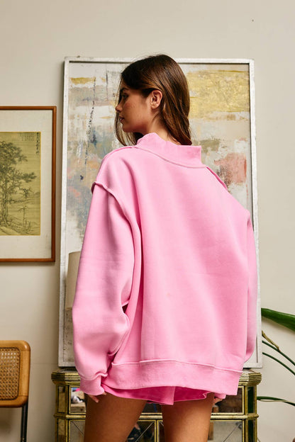 PILATES Mock Neck Sweatshirt