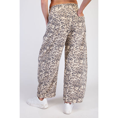 Annie Cheetah Animal Printed Barrel Pants