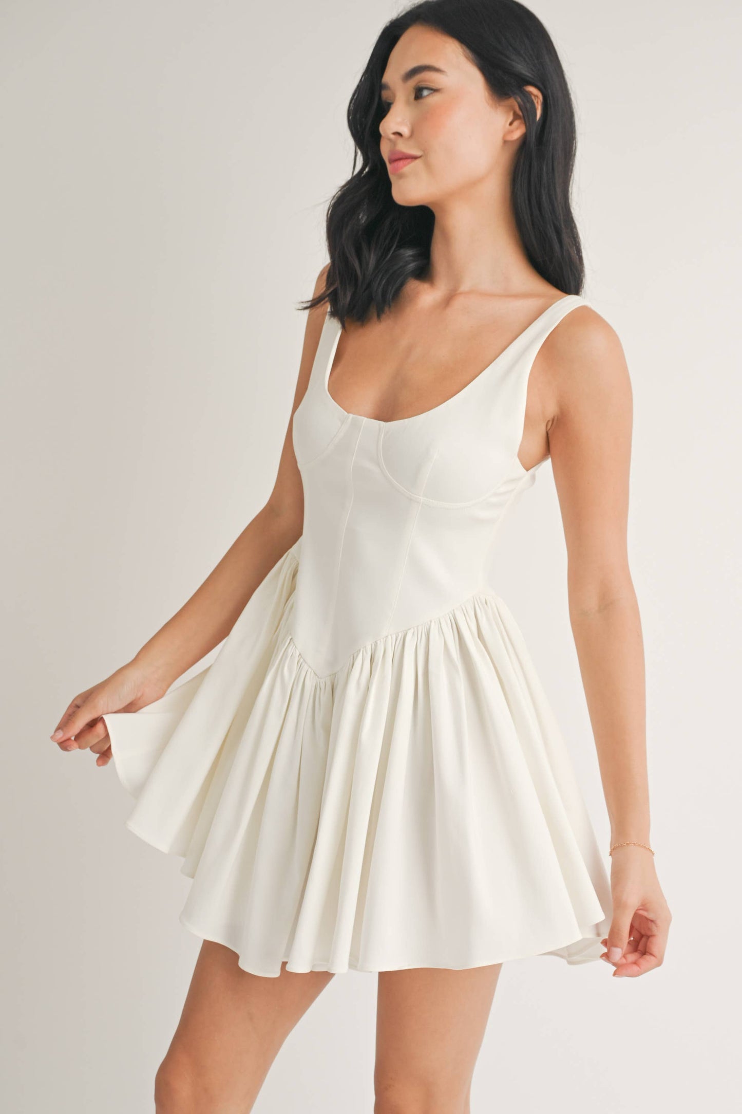 Phoebe Pleated Mini Dress