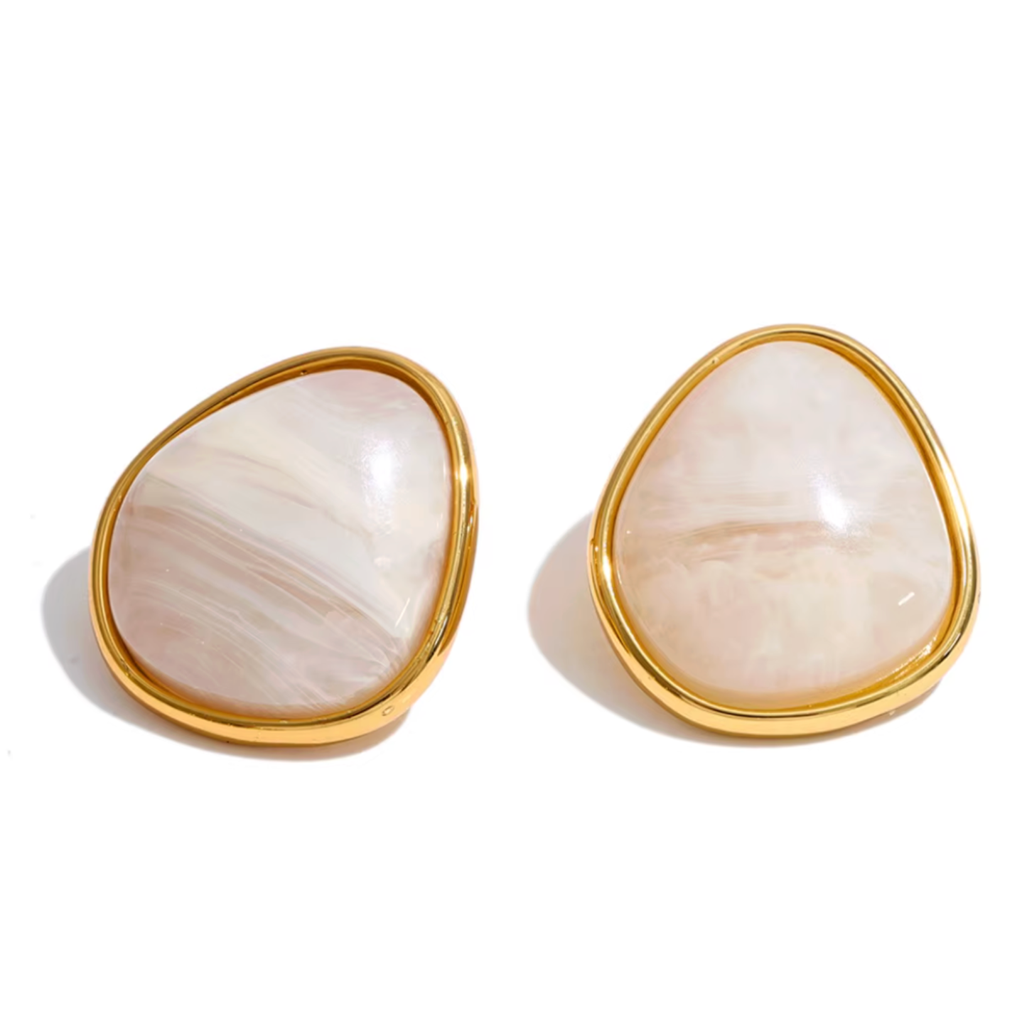 The Capri Shell Stud Earrings | Gold Plated Stainless Steel