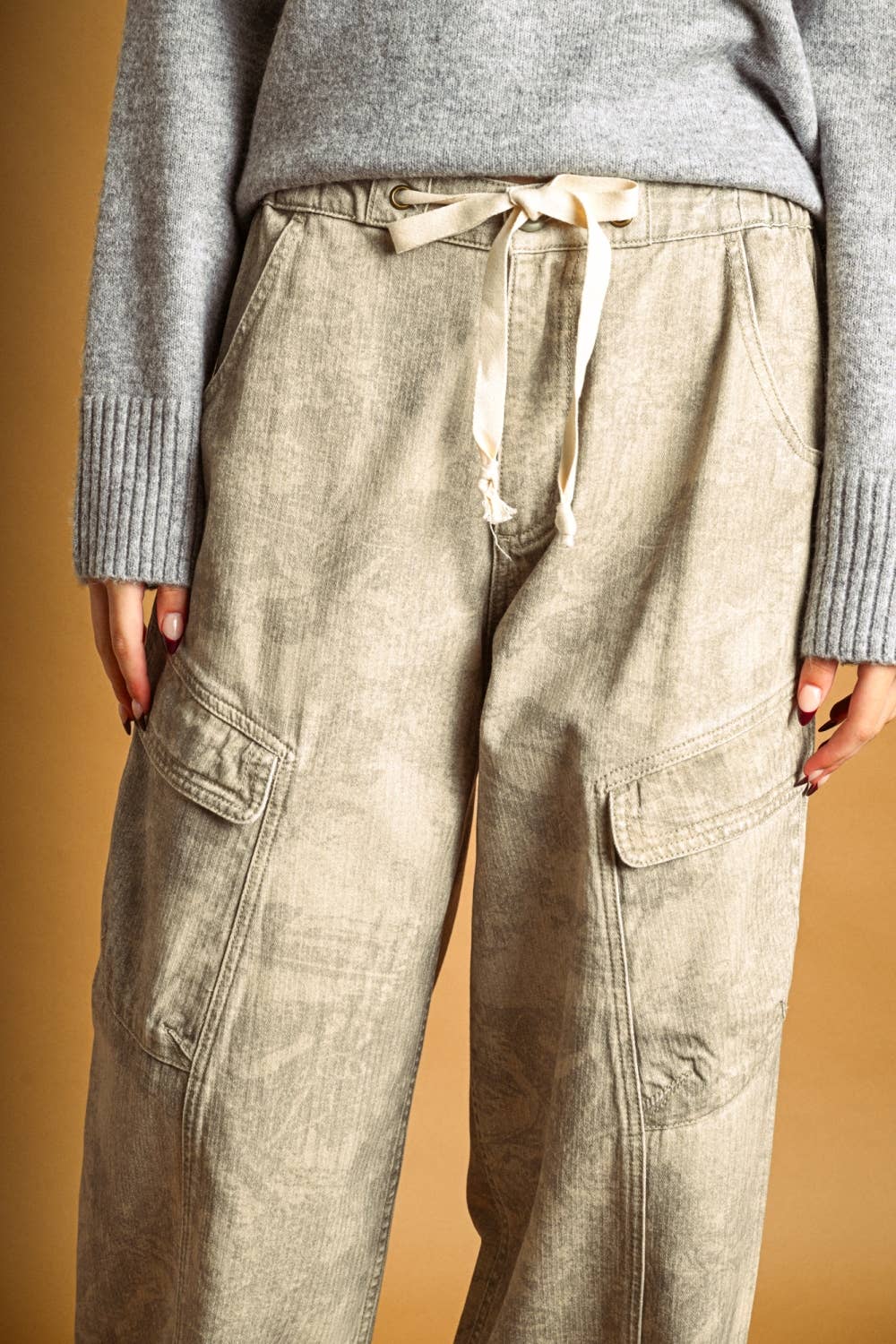 Lexi Brushed Print Cargo Pants
