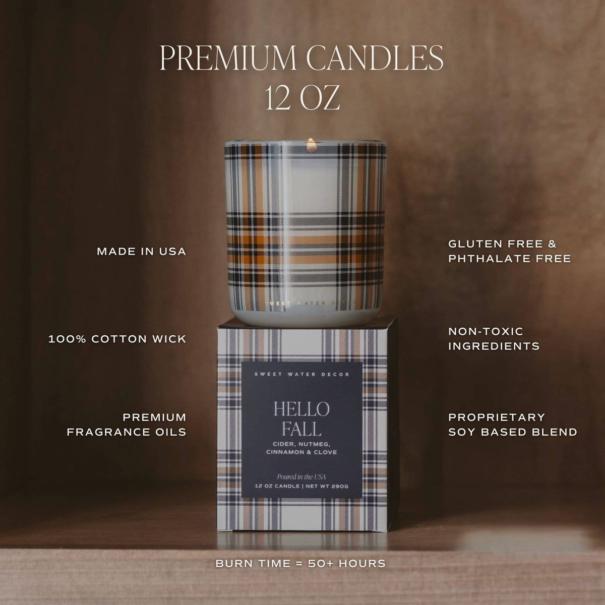Pumpkin Spice 12 oz Boxed Soy Candle