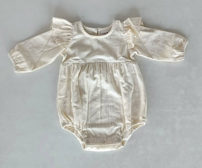 Ruffled Sleeve Baby Romper