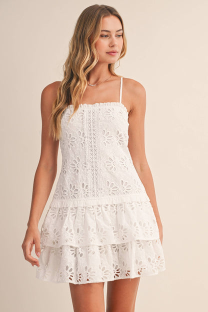 Wrenley Eyelet Mini Dress