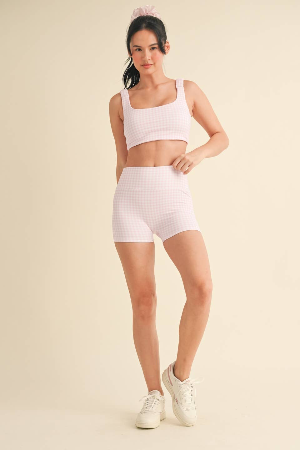 Gingham Ruched Bra Top