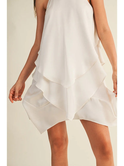 Chaney Ruffle Halter Neck Dress