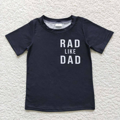 Baby Kids Black Checkered Short Sleeve Tee Shirt Tops