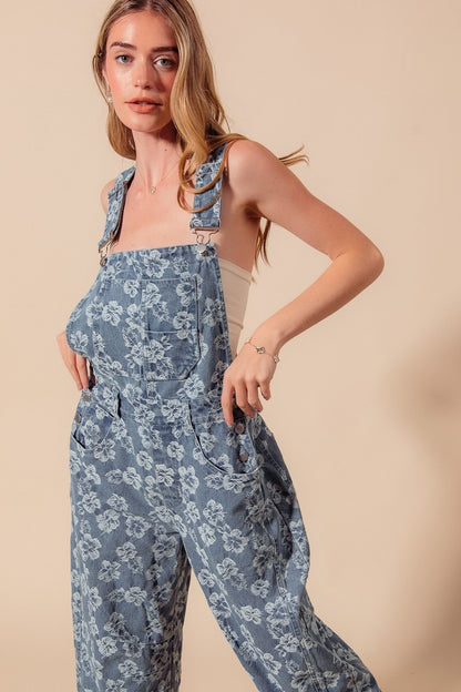 Katlynn Flower Barrel Overalls