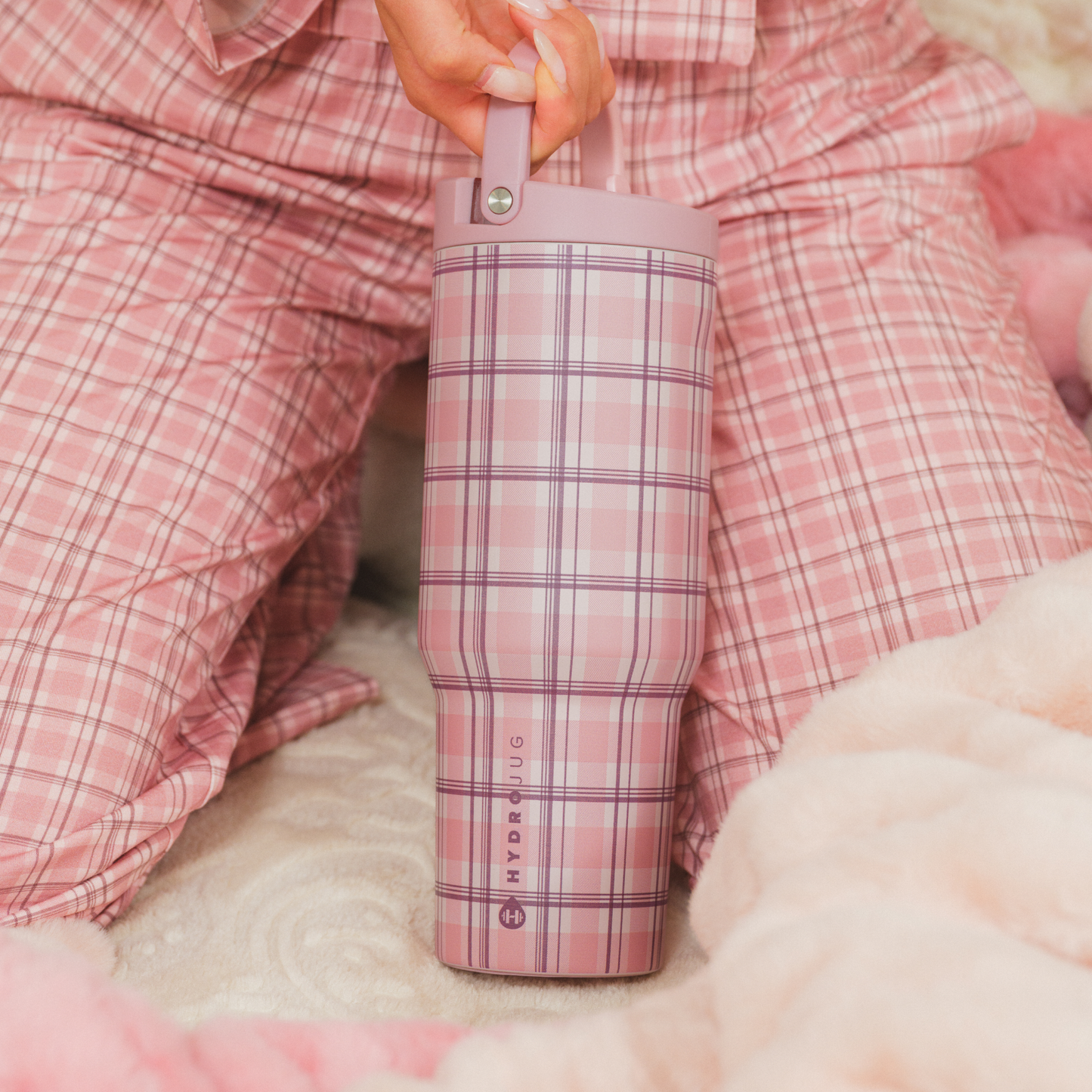 HydroJug - Pillow Talk Plaid 40 oz Sport Water Bottle