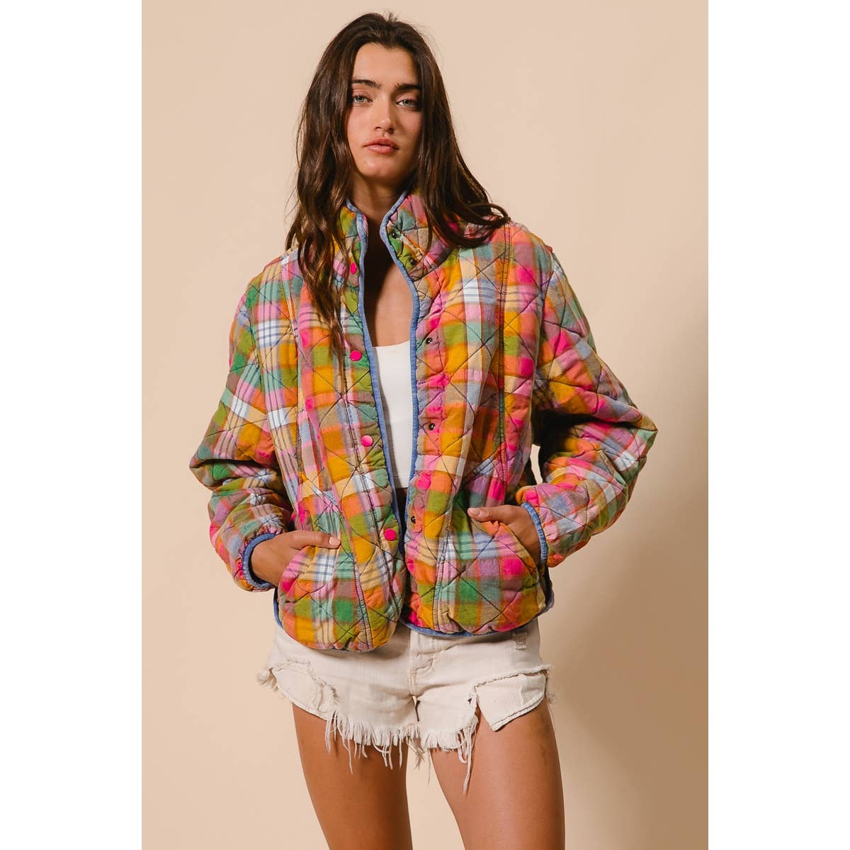 Beverly Bleached Vintage Quilted Jacket