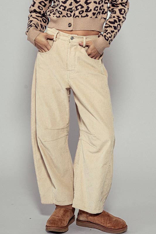 Corduroy Barrel Jeans