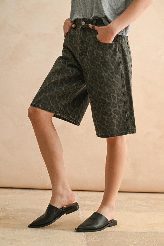 Harlow Leopard Print Bermuda Short