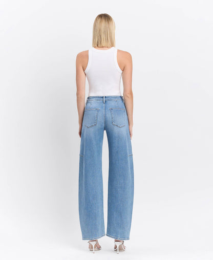 Silvia High Rise Barrel Jean