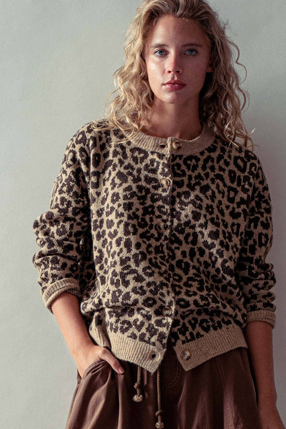 Leopard Print Cardigan