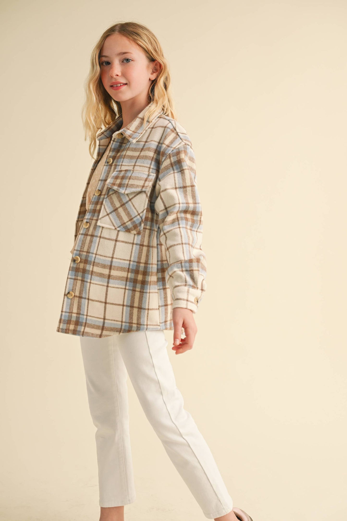 Kelley Plaid Tween Shacket