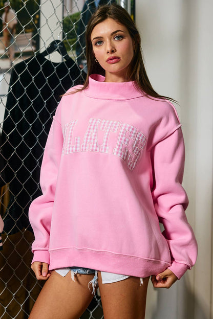 PILATES Mock Neck Sweatshirt