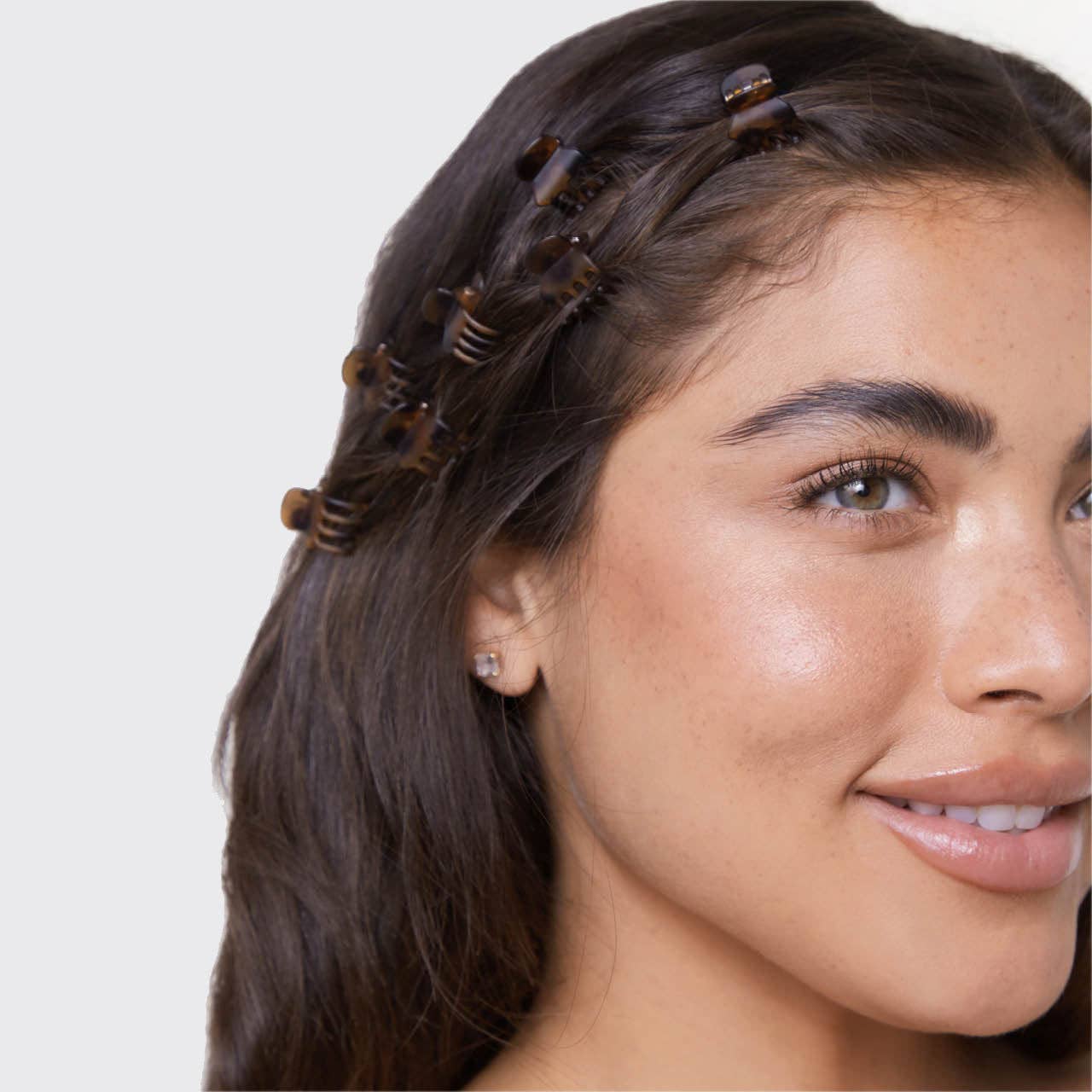 Recycled Plastic Micro Classic Claw Clips 16pcSet-Blk & Tort