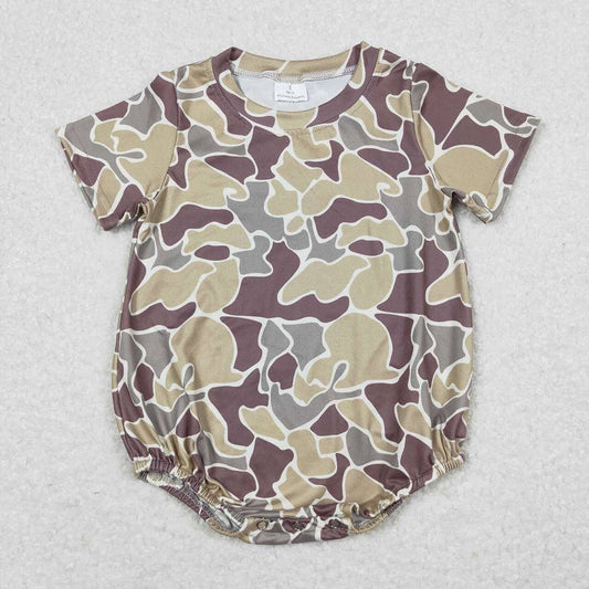 Baby Infant Boys Hunting Comouflage Duck Short Sleeve Romper
