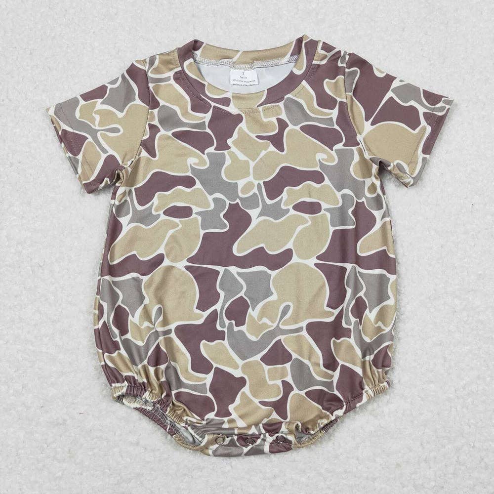 Baby Infant Boys Hunting Comouflage Duck Short Sleeve Romper
