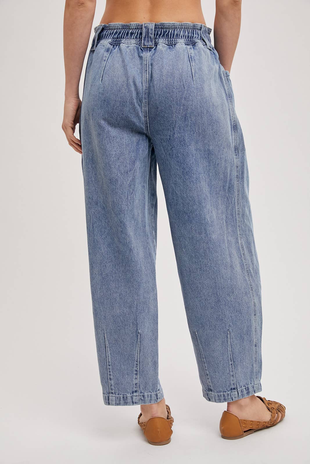 Drawstring Barrel Jeans