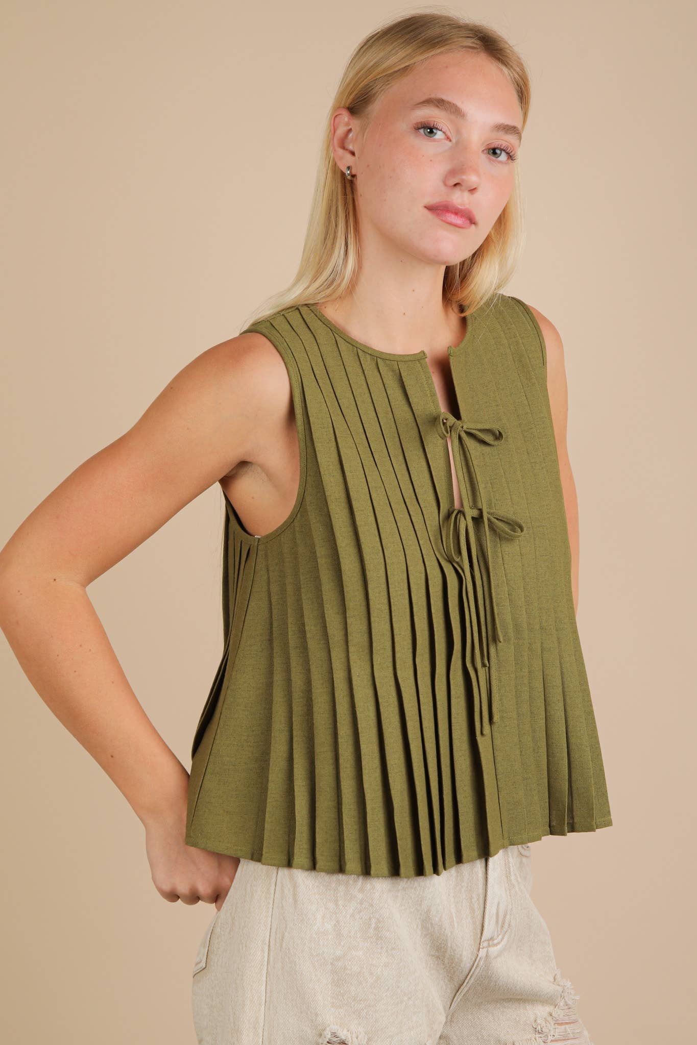 Brooke Tie Front Blouse