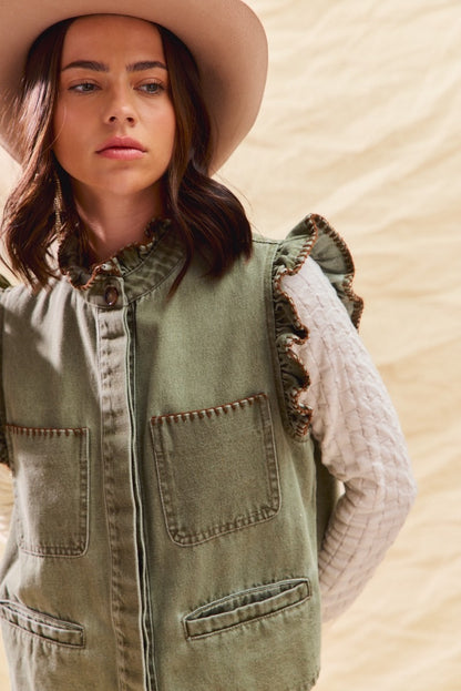 Olivia Ruffle Vest
