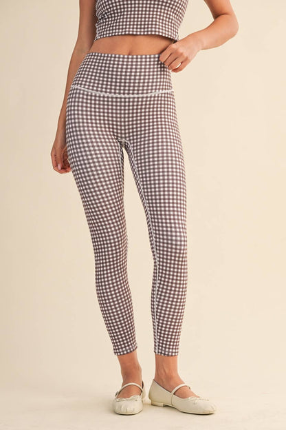 Gingham Print Leggings