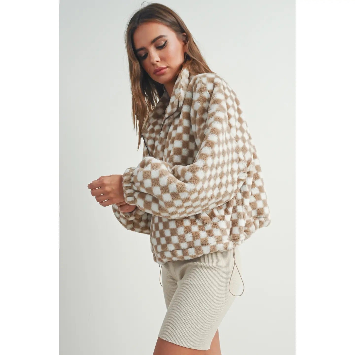 Checker Teddy Jacket