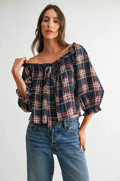 Kaye Plaid Blouse