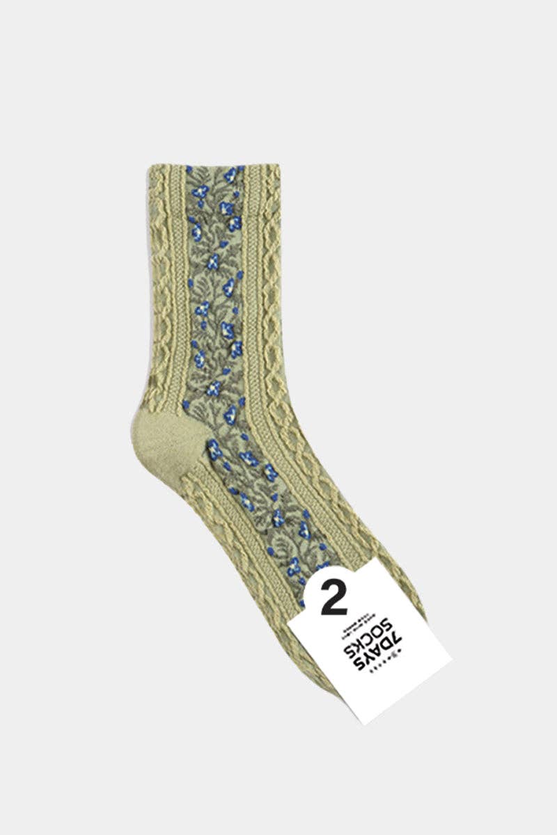 Women's Crew Earnest Flower Socks