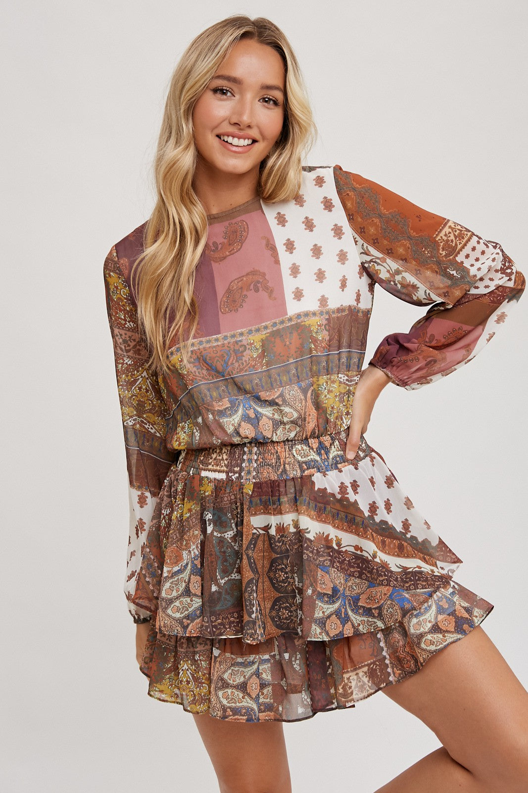 Western Print Romper