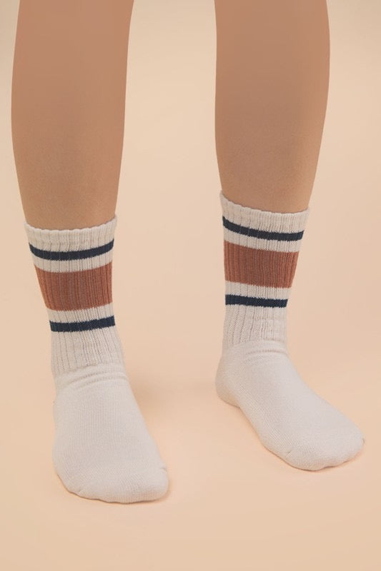 Color Block Crew Socks