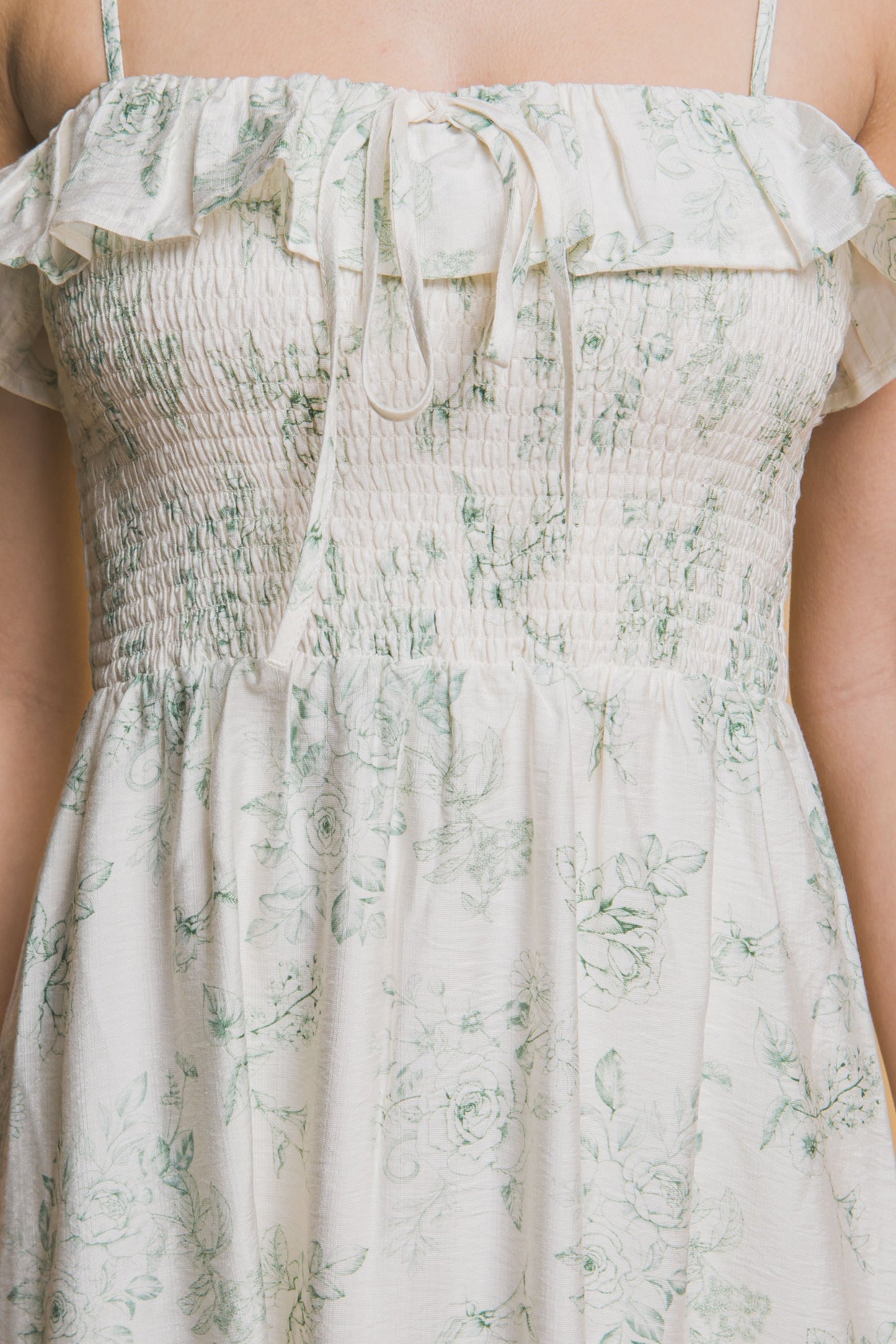 Smocked Floral Dress
