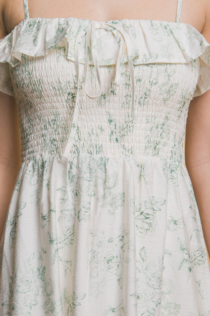 Smocked Floral Dress