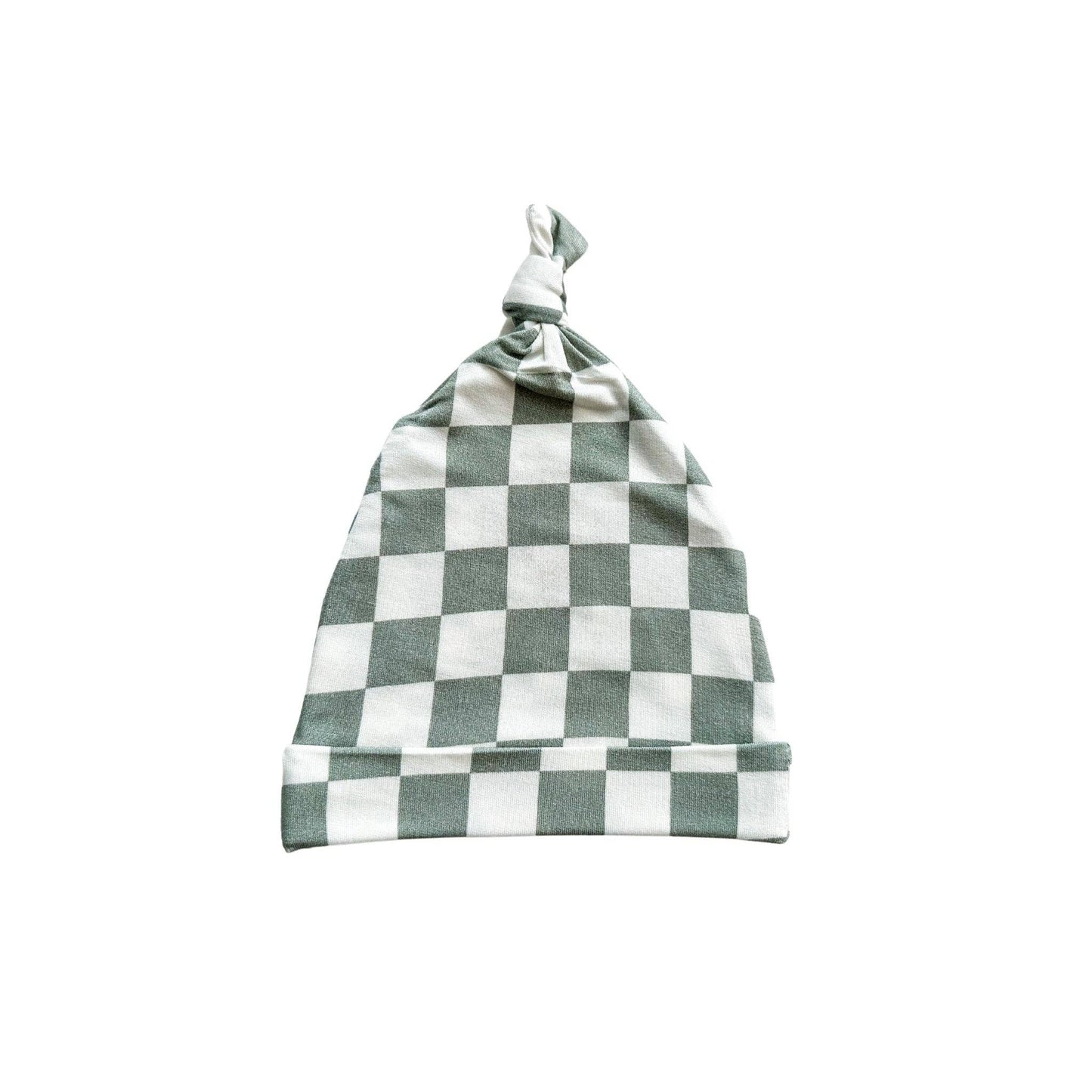 Knot Hat - Jade Checkered