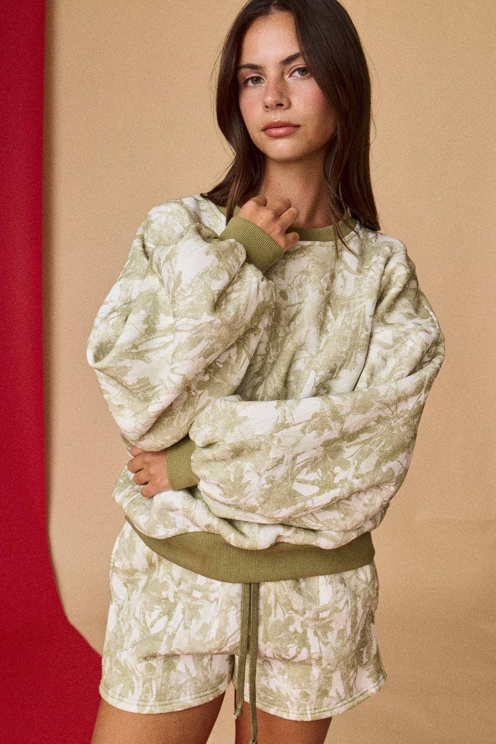 Kami Woodland Camo Crewneck Set