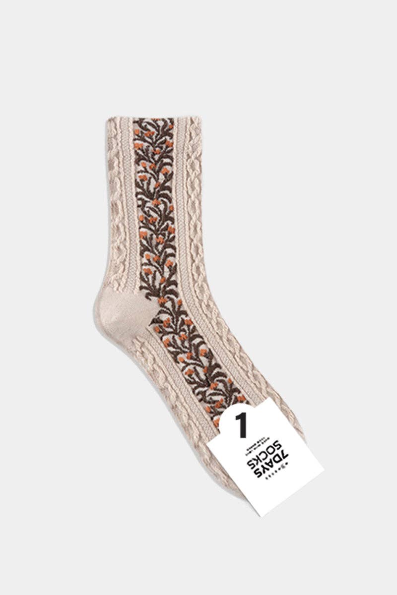 Women's Crew Earnest Flower Socks
