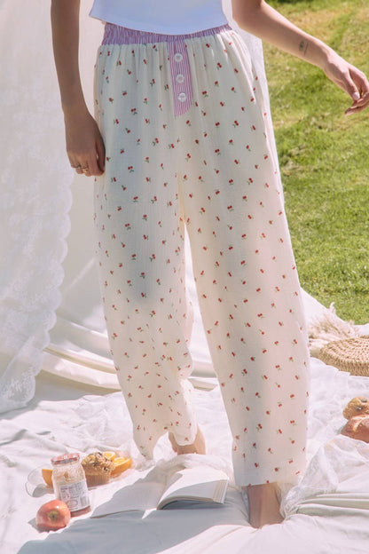 Cherry Print Pant*