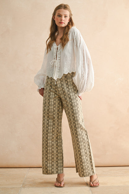 Lainey Snake Print Jeans