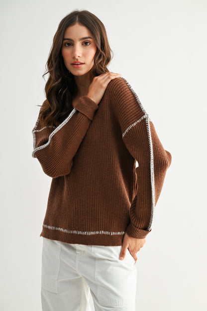 Bailee Contrast Stitch Sweater