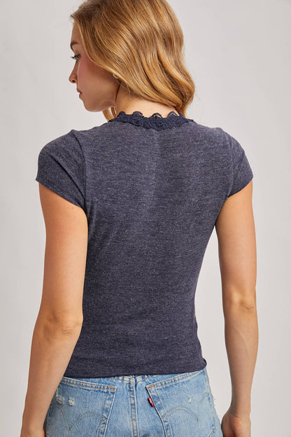 Daisy Lace Trim Top