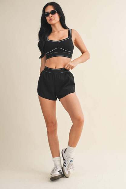 Contrast Thread Sports Bra