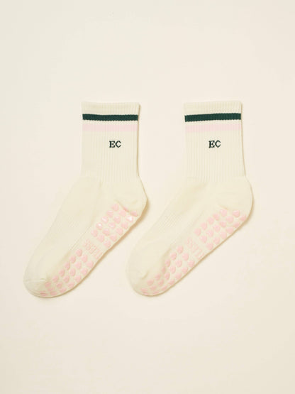 ✨ Effortless Club Retro Striped Grip Sock