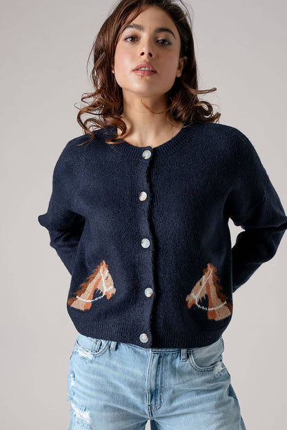 Western Horse Cardigan