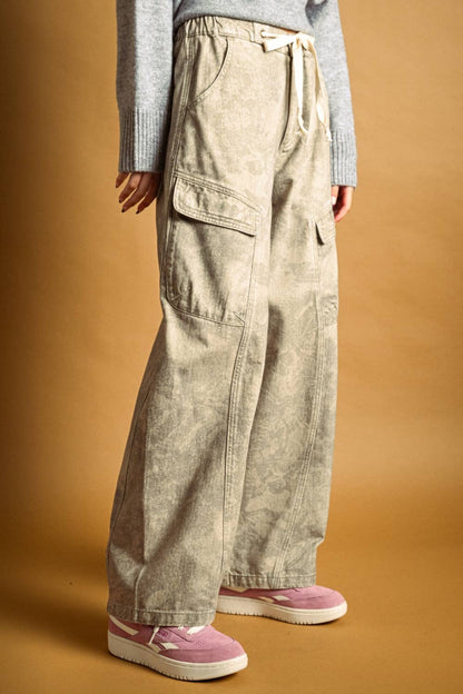 Lexi Brushed Print Cargo Pants