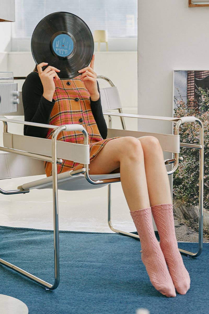 Women's Crew Waffle Twist Socks