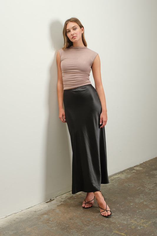 Satin Midi Skirt