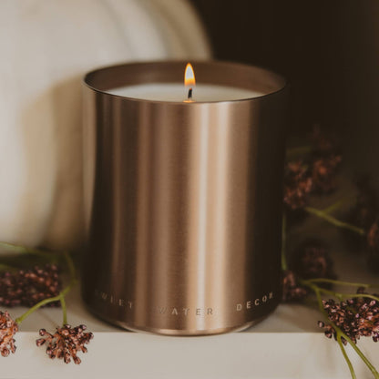 Hello Fall 10 oz Soy Candle, Metallic Jar
