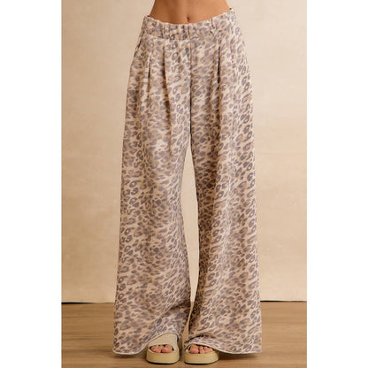 Charlie Leopard Print Wide Leg Pant