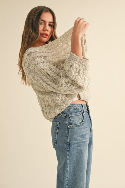 Lovey Cable Knit Cardigan